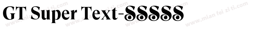 GT Super Text字体转换